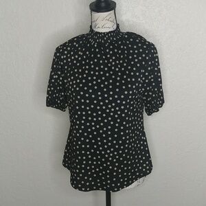 Cure. Polka Dot Short Sleeve Top Size M